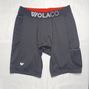 WOLACO North Moore Compression Shorts Black Running Training Pocket Men’s Sz L